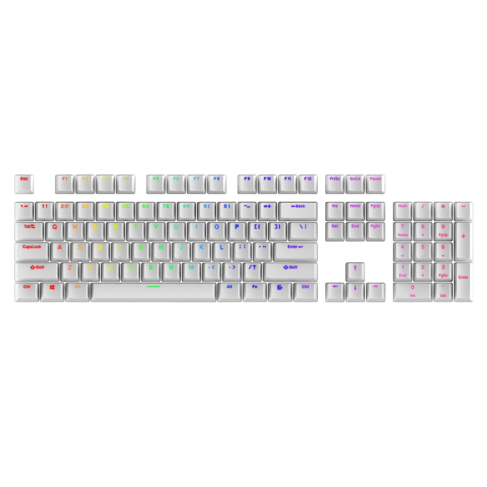 Tecware PBT Keycap Set (White)